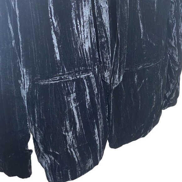 APT. 9 Velvet Boyfriend Blazer Large Black Crushed Velvet Jacket - Picture 8 of 10
